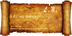 Lővy Marcell névjegykártya